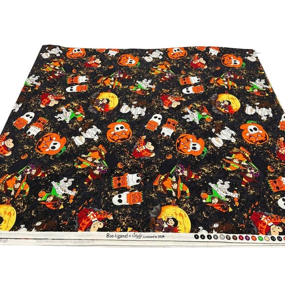 Boo-ligans Style Licensed to SSI Cotton Halloween Fabric 2.75 Yards x 44 Inch - Picture 1 of 16